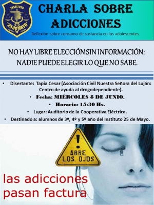 Talleres sobre adicciones.