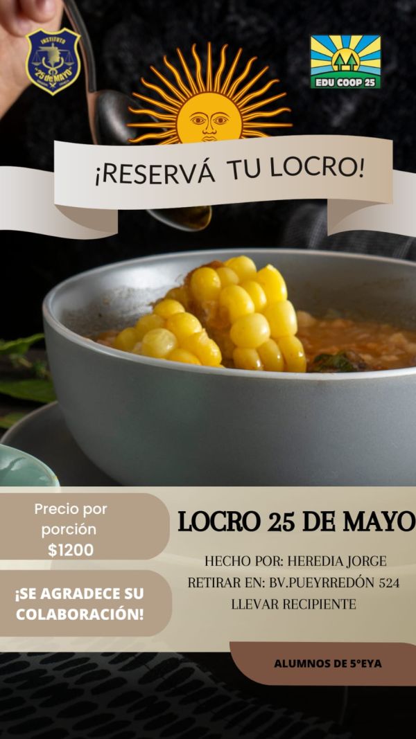 Venta de locro del 25 de Mayo